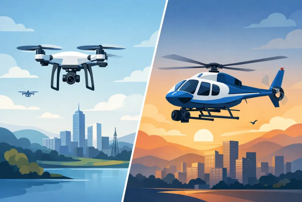 Drone Versus Helicopter for Commercial Aerial Media