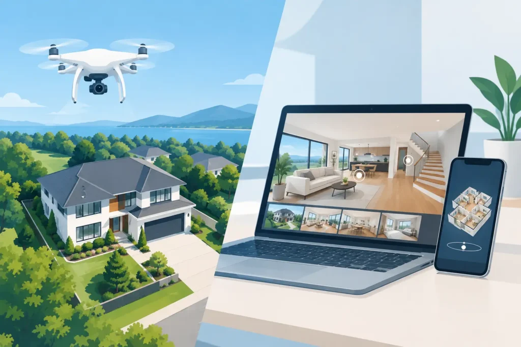 Aerial Video Versus Virtual Tours for Property